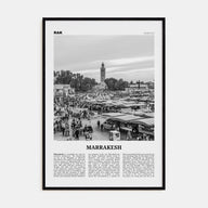 Marrakesh Travel B&W Poster