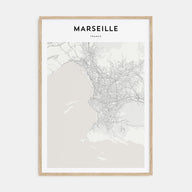Marseille Map Portrait Poster