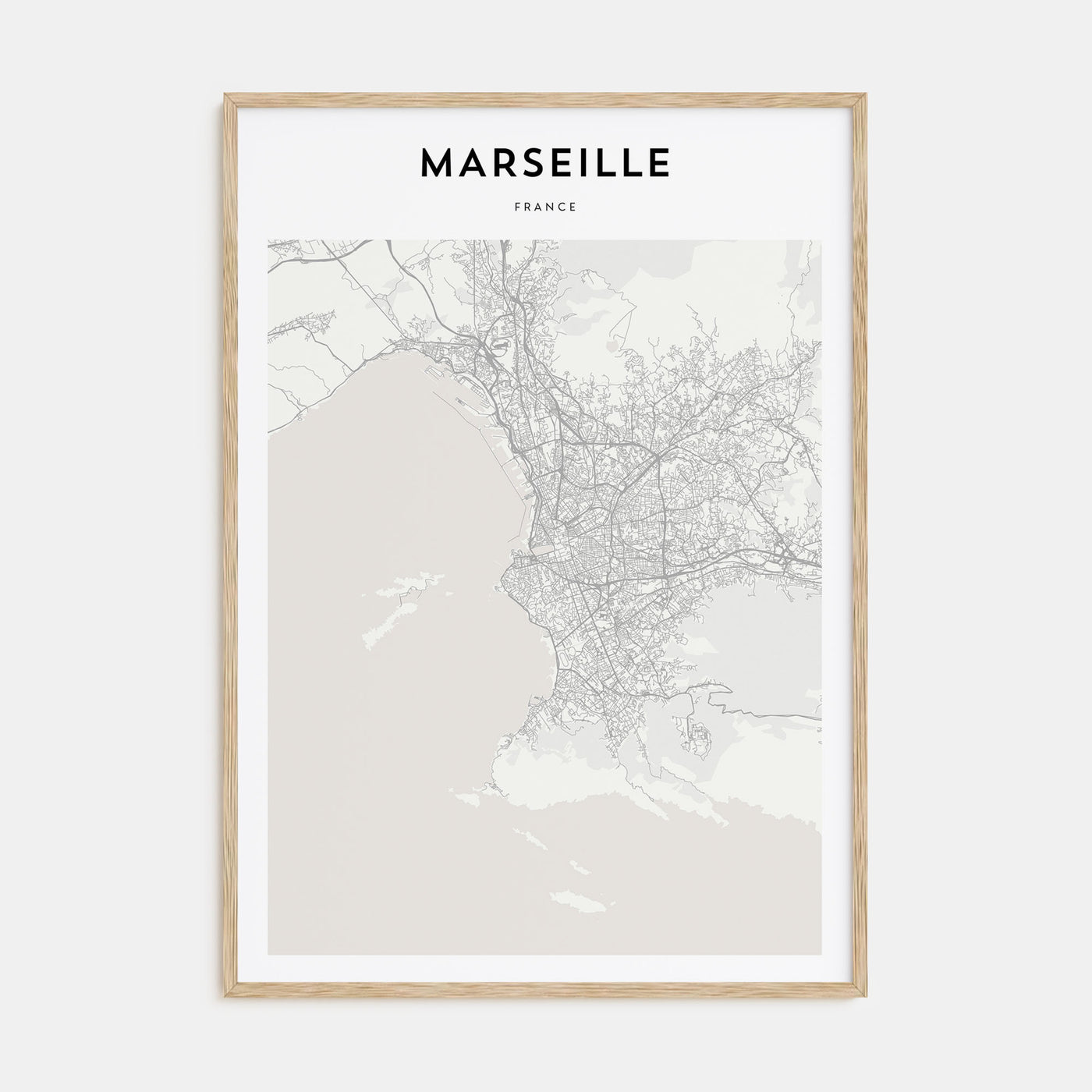 Marseille Map Portrait Poster