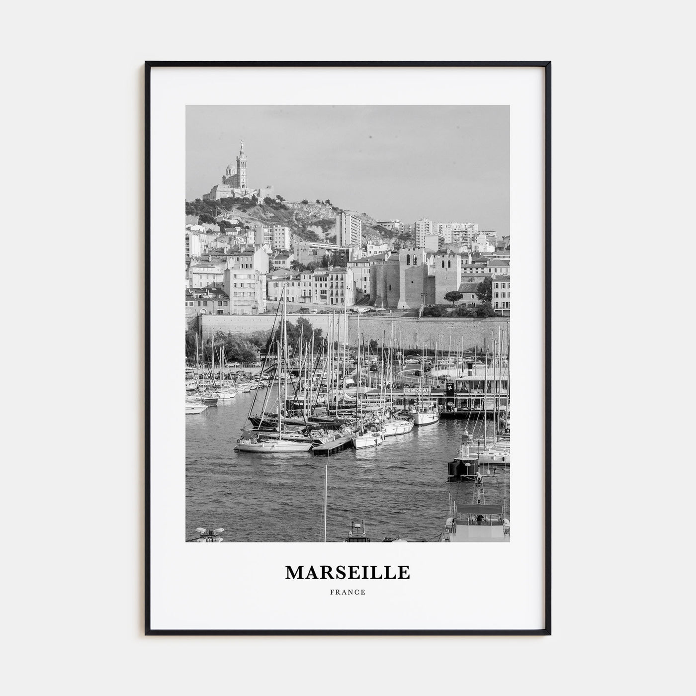 Marseille Portrait B&W Poster