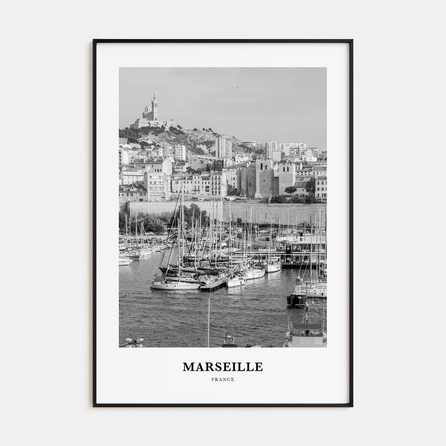 Marseille Portrait B&W Poster