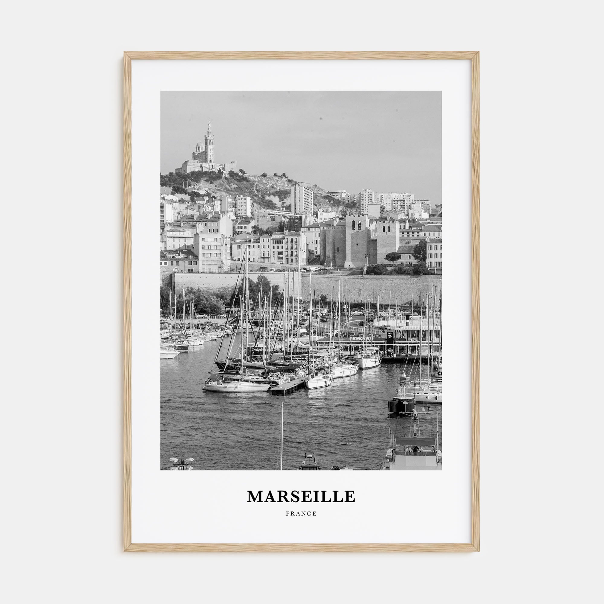 Marseille Portrait B&W Poster