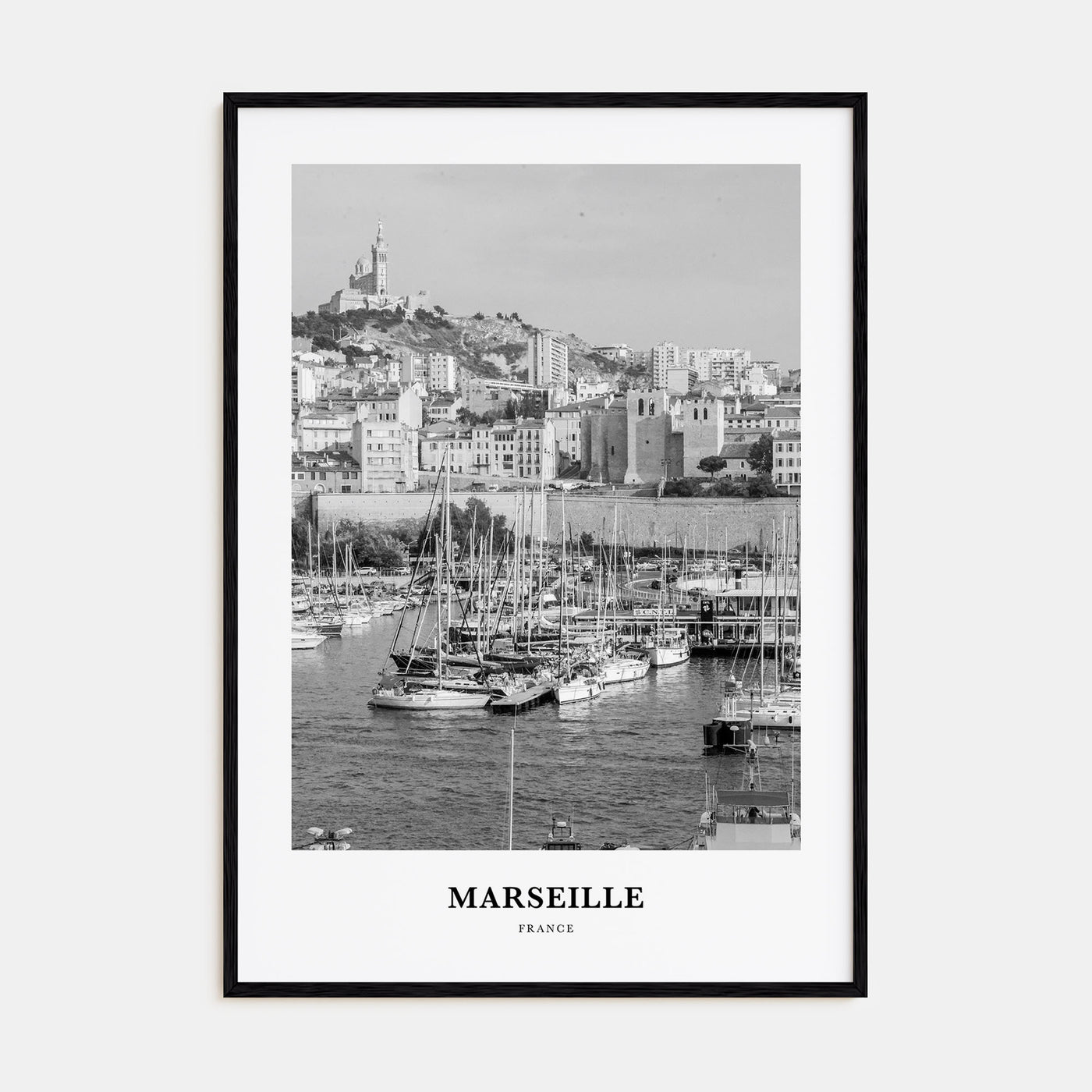 Marseille Portrait B&W Poster