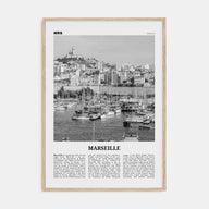 Marseille Travel B&W Poster