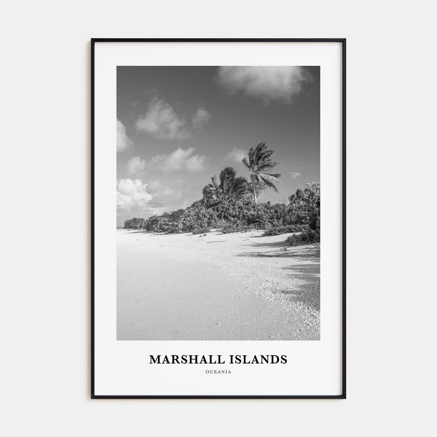 Marshall Islands Portrait B&W Poster