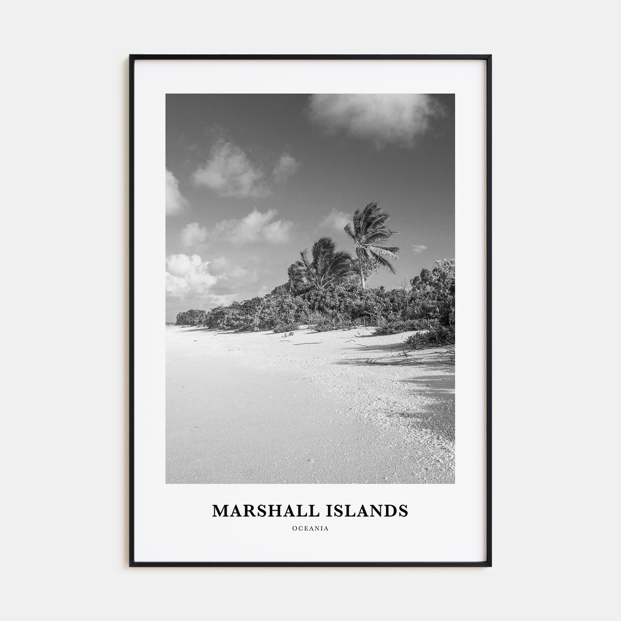 Marshall Islands Portrait B&W Poster