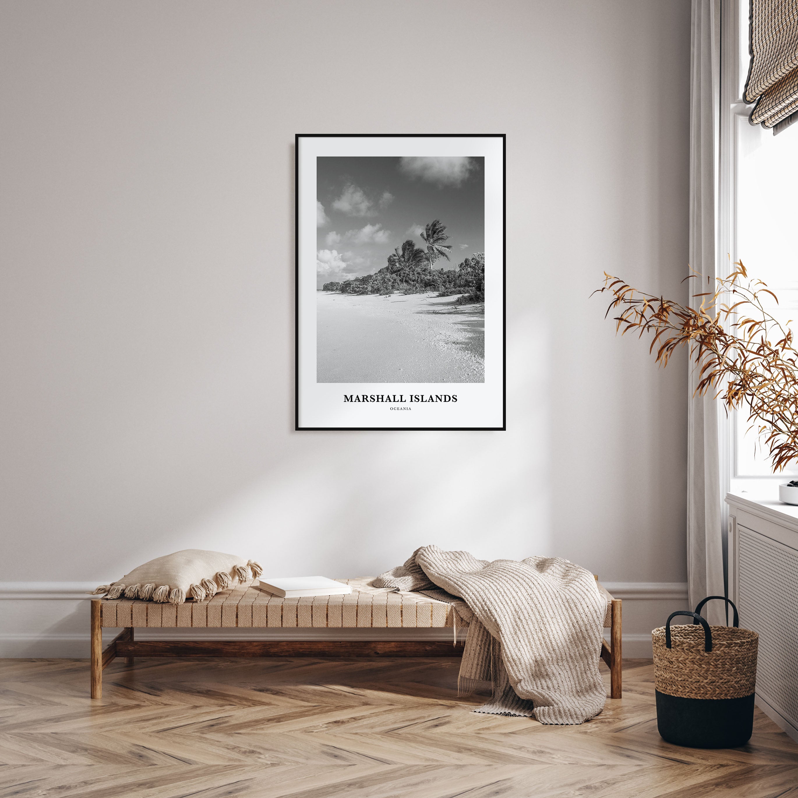 Marshall Islands Portrait B&W Poster