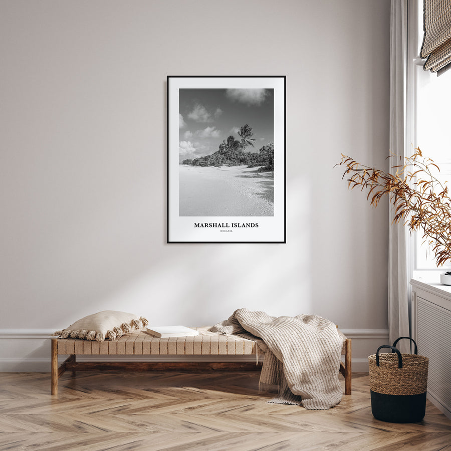 Marshall Islands Portrait B&W Poster
