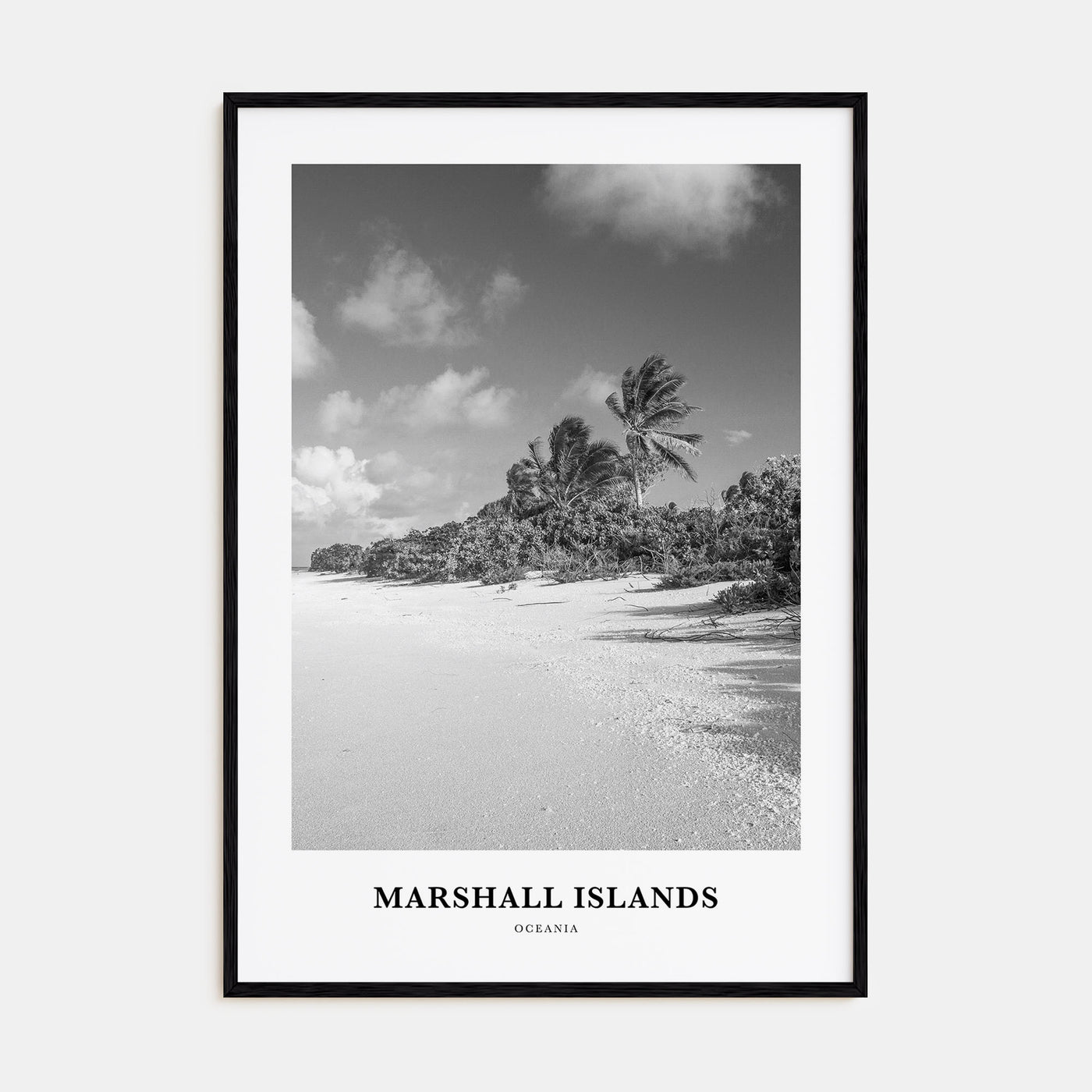 Marshall Islands Portrait B&W Poster