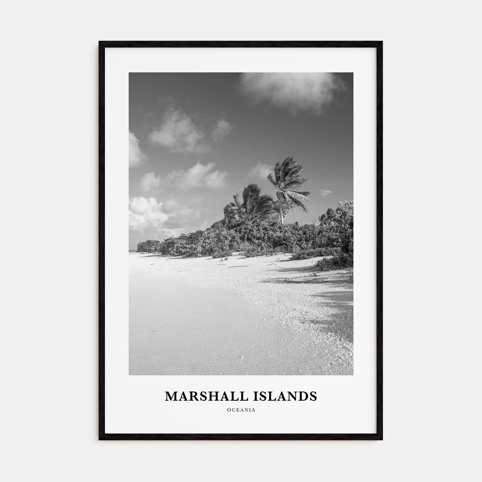 Marshall Islands Portrait B&W Poster