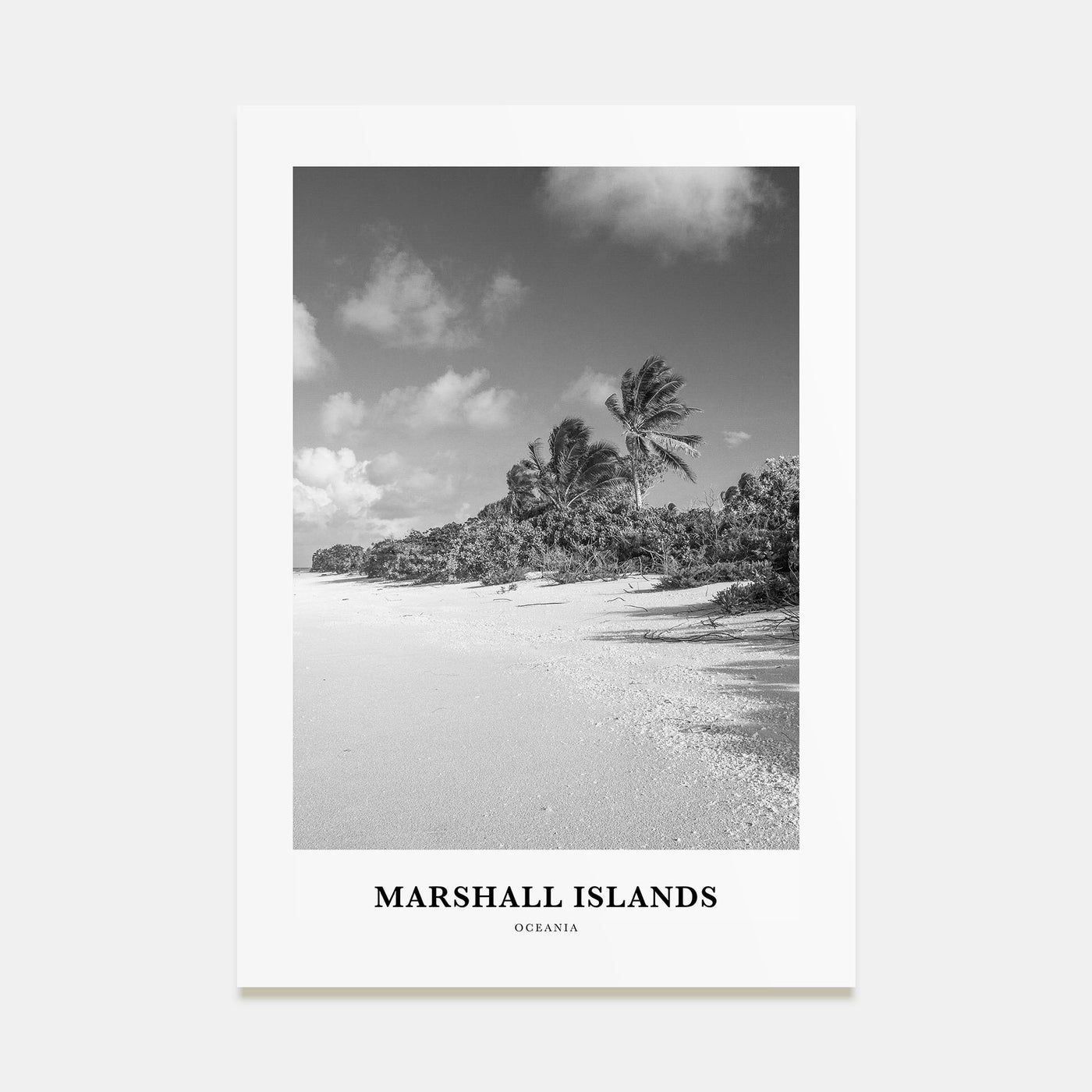 Marshall Islands Portrait B&W Poster