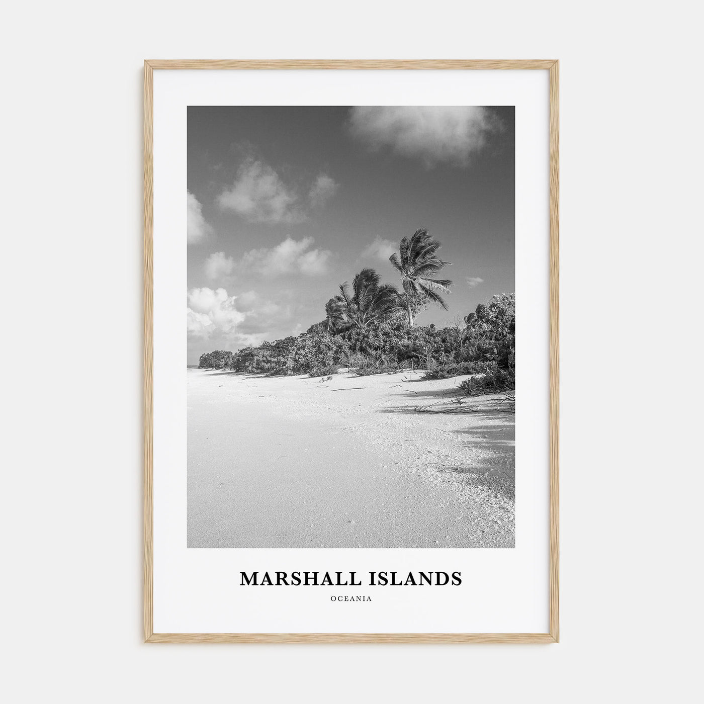Marshall Islands Portrait B&W Poster