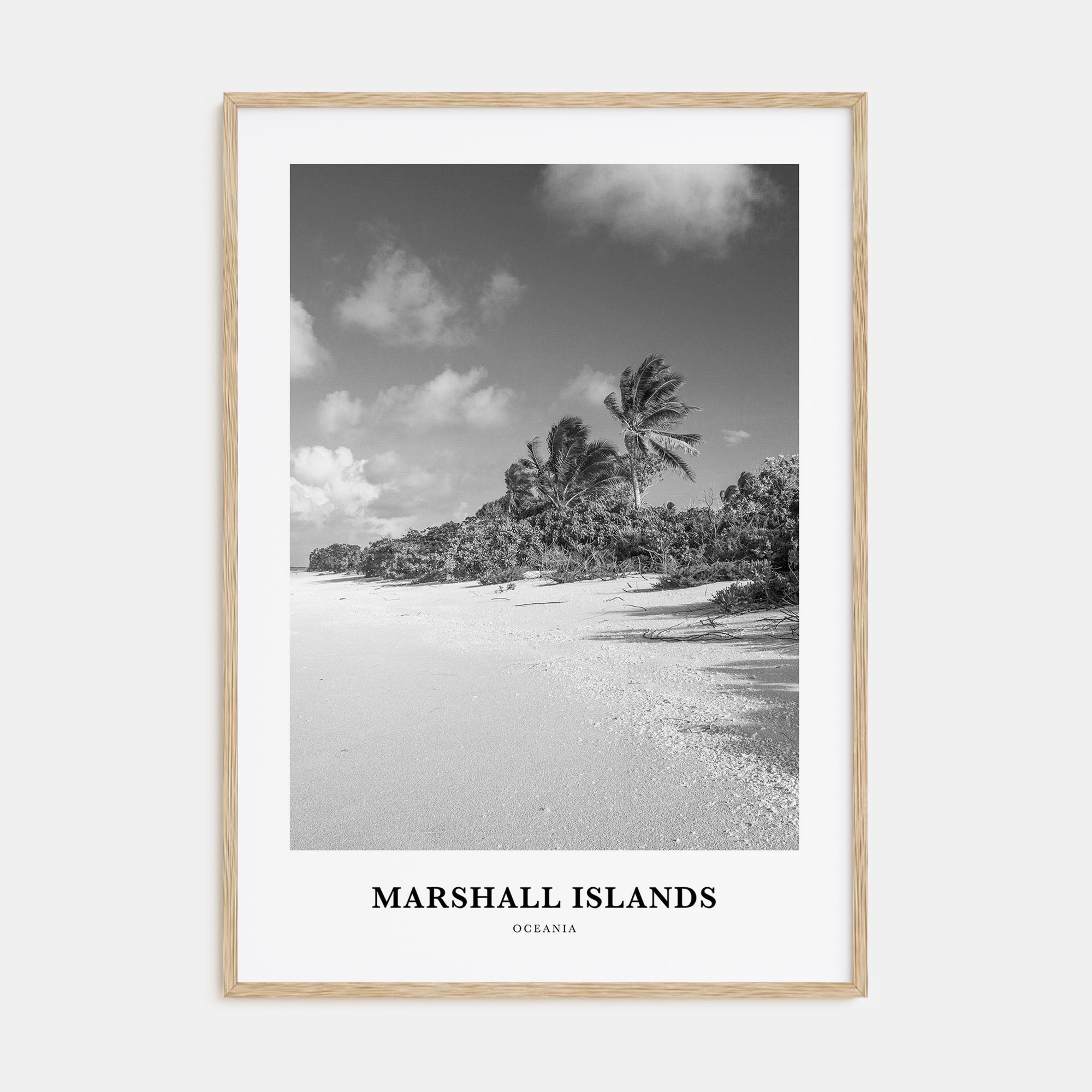 Marshall Islands Portrait B&W Poster