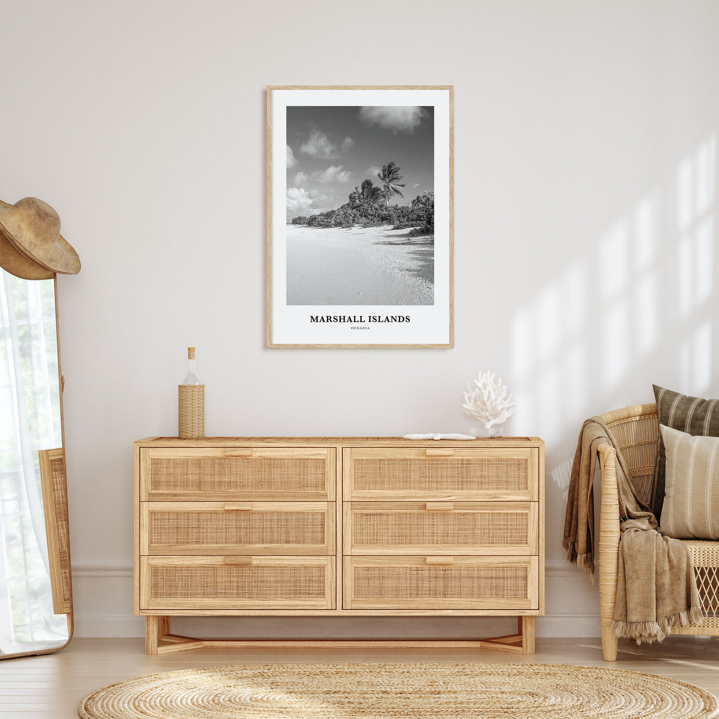 Marshall Islands Portrait B&W Poster