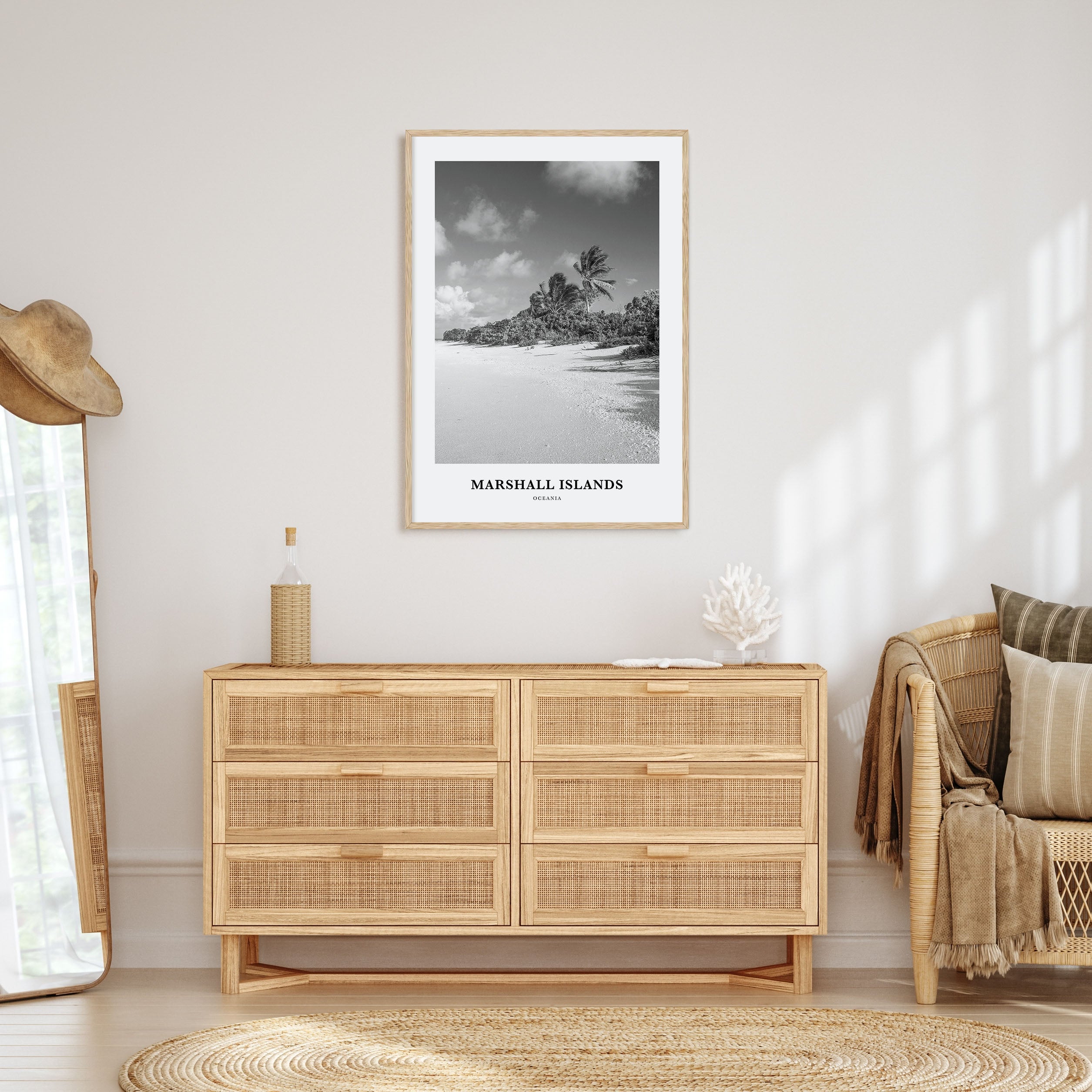 Marshall Islands Portrait B&W Poster