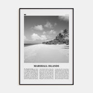Marshall Islands Travel B&W Poster