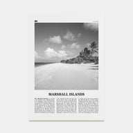 Marshall Islands Travel B&W Poster