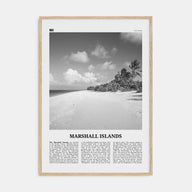 Marshall Islands Travel B&W Poster