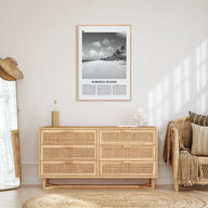 Marshall Islands Travel B&W Poster