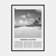 Marshall Islands Travel B&W Poster