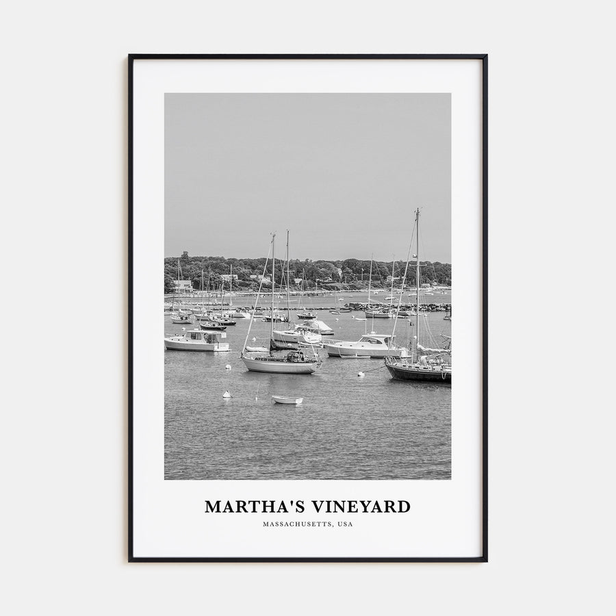 Martha's Vineyard Portrait B&W Poster