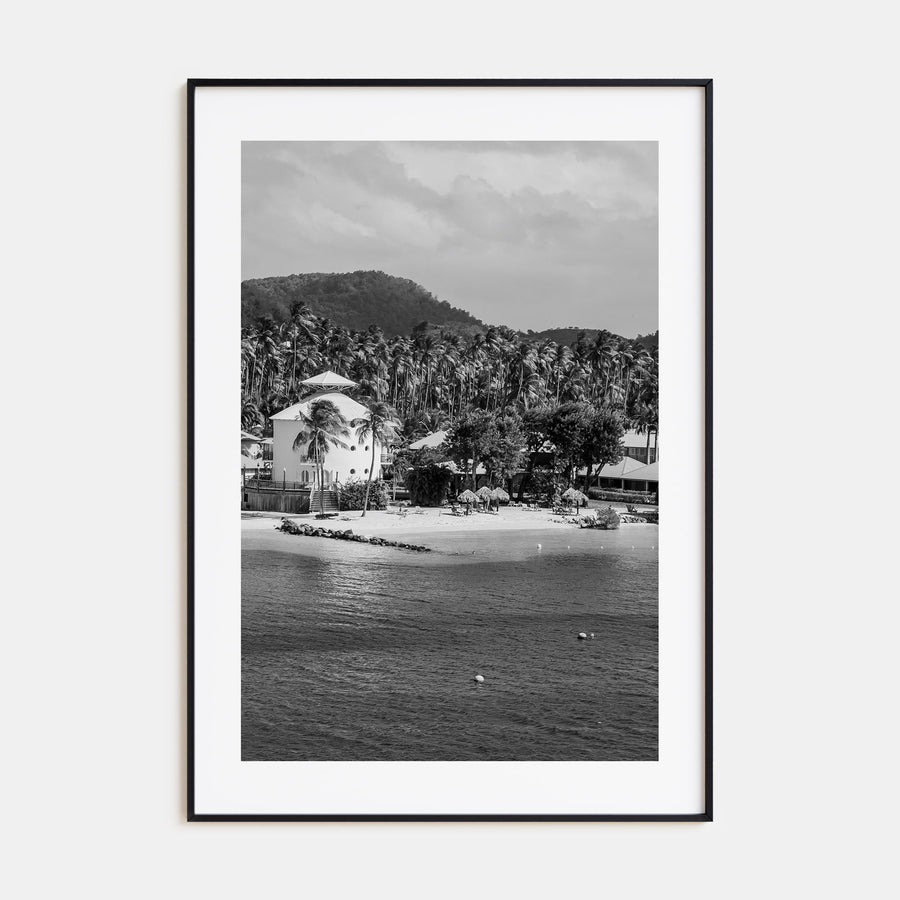 Martinique Photo B&W Poster
