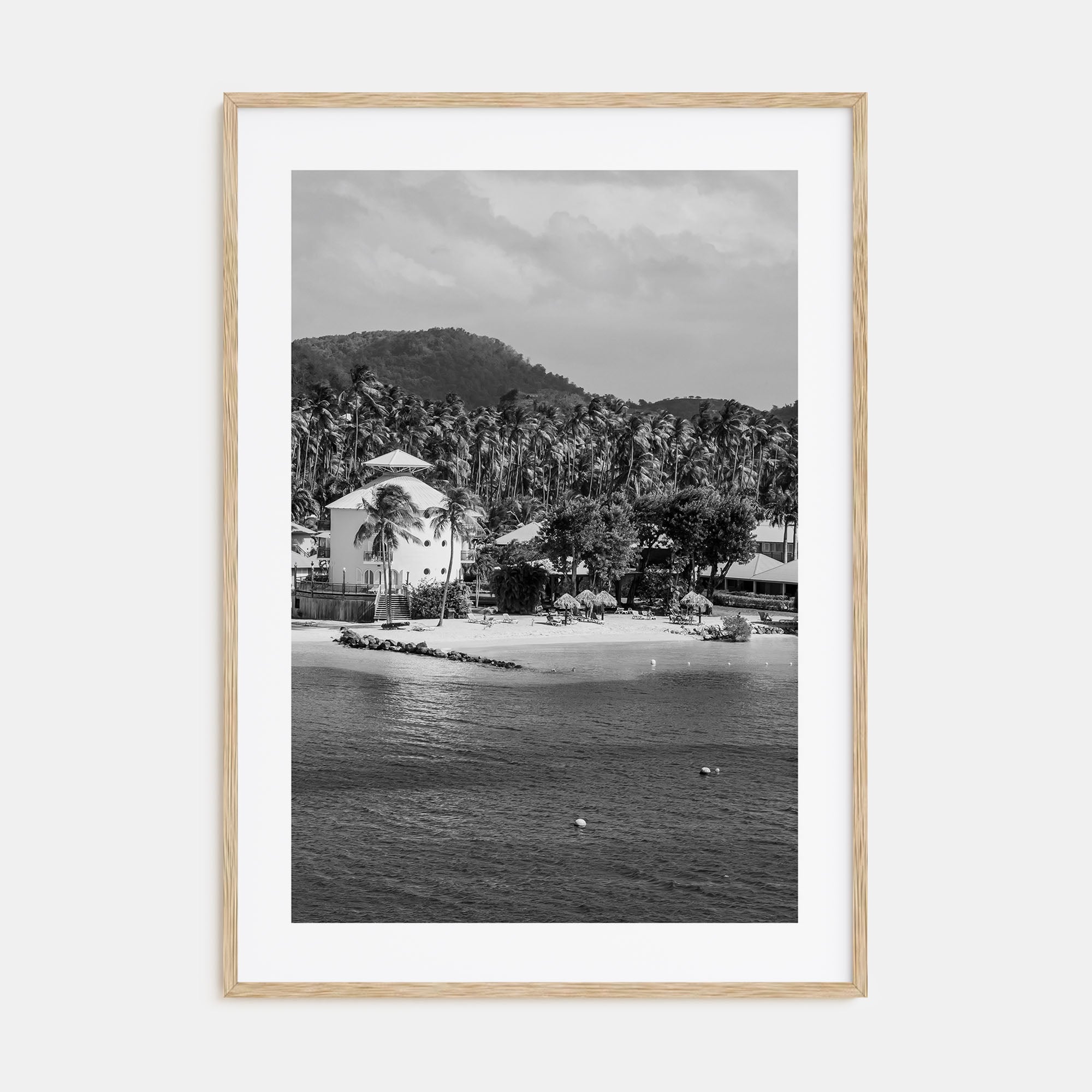 Martinique Photo B&W Poster