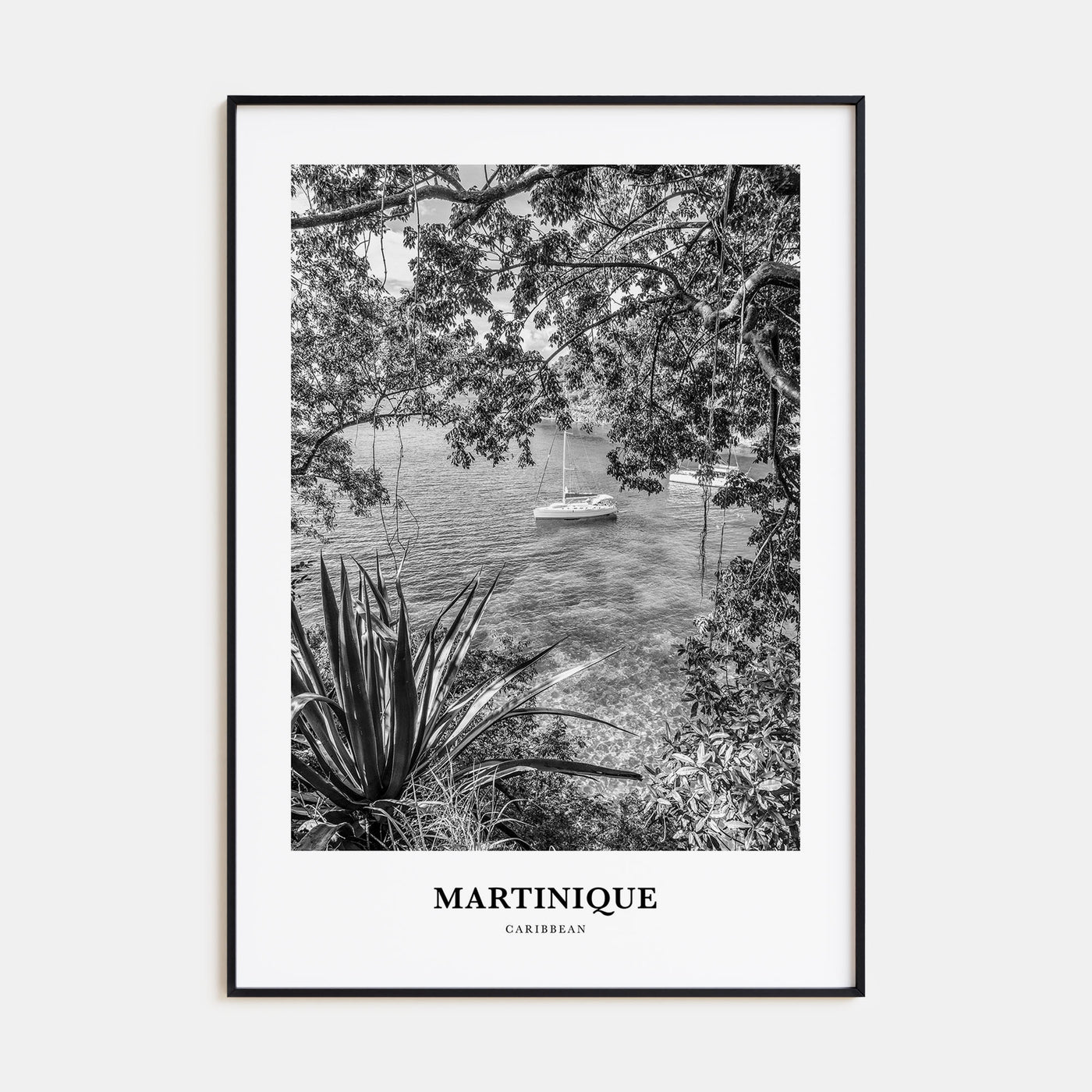 Martinique Portrait B&W Poster