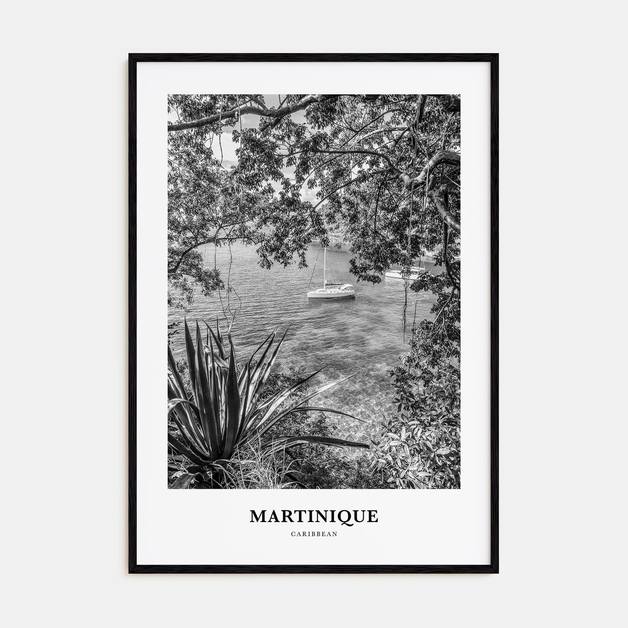 Martinique Portrait B&W Poster