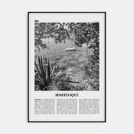Martinique Travel B&W Poster