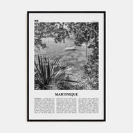Martinique Travel B&W Poster