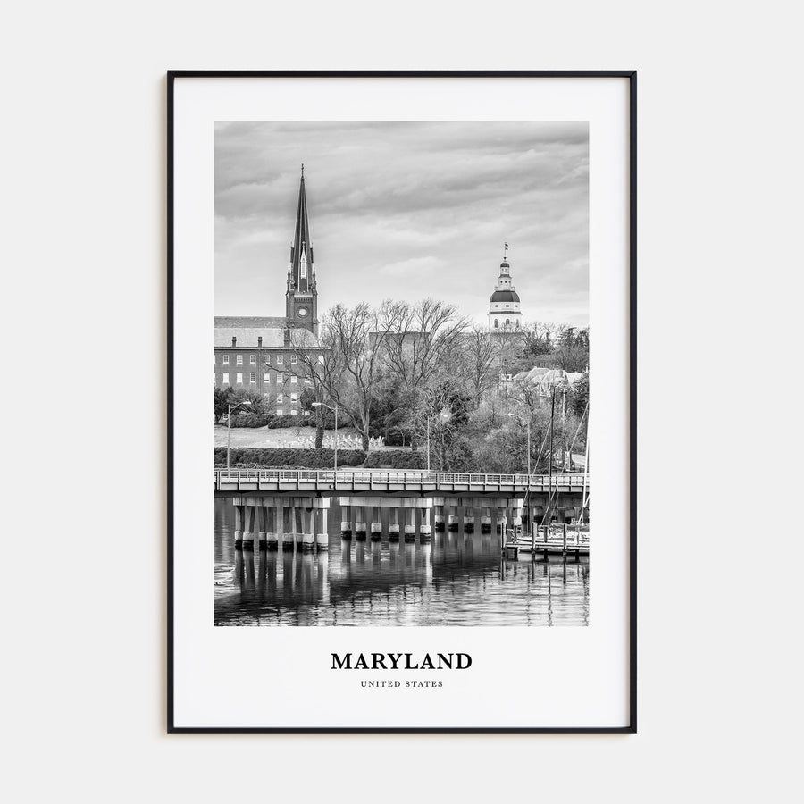 Maryland Portrait B&W Poster