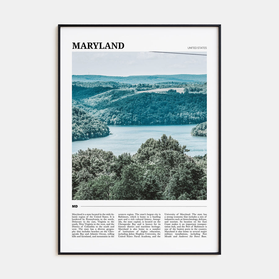 Maryland Travel Color Poster