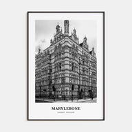 Marylebone Portrait B&W Poster