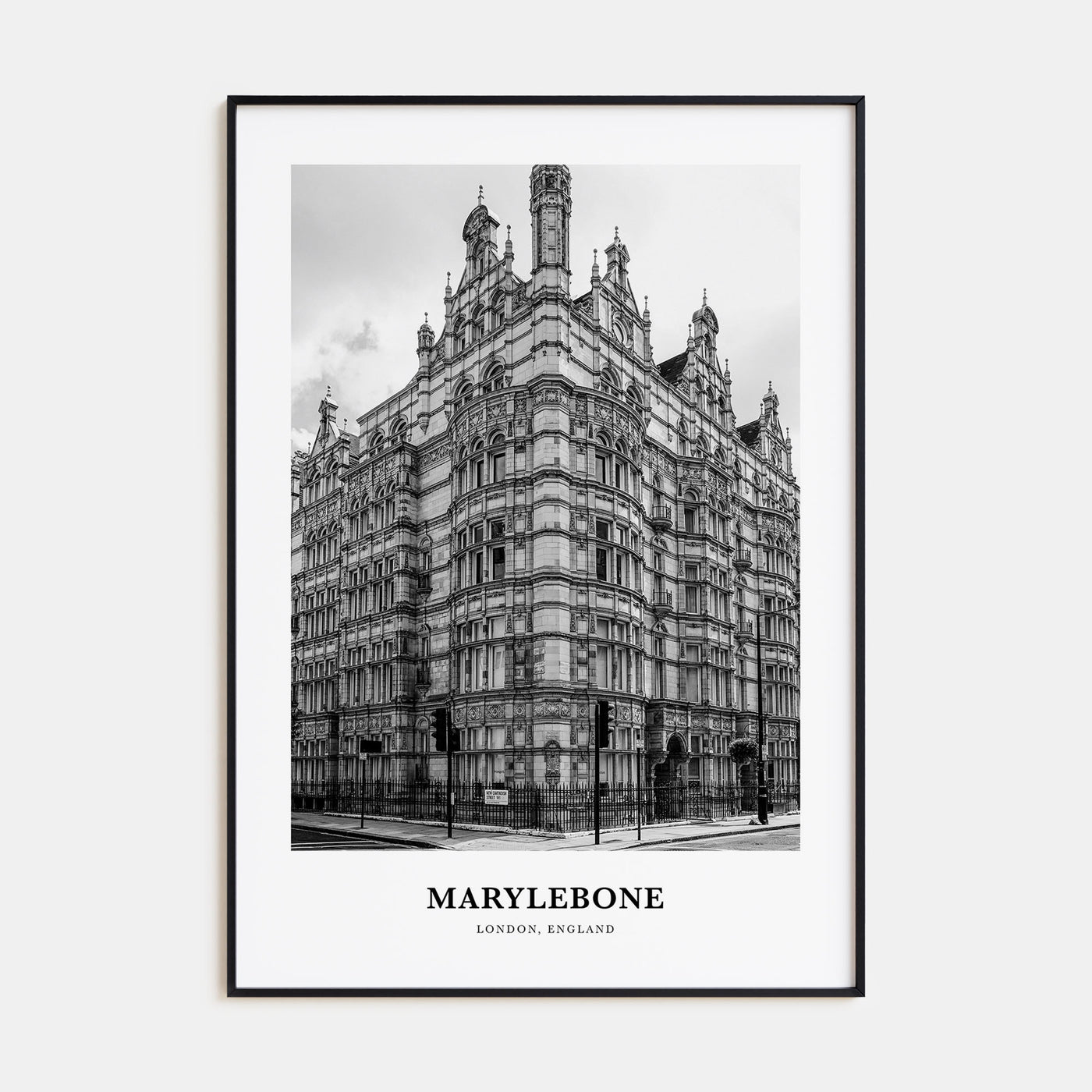 Marylebone Portrait B&W Poster