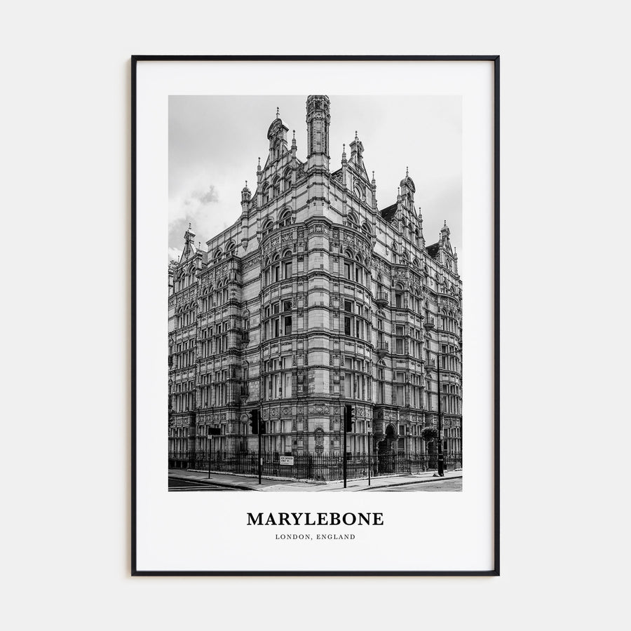 Marylebone Portrait B&W Poster