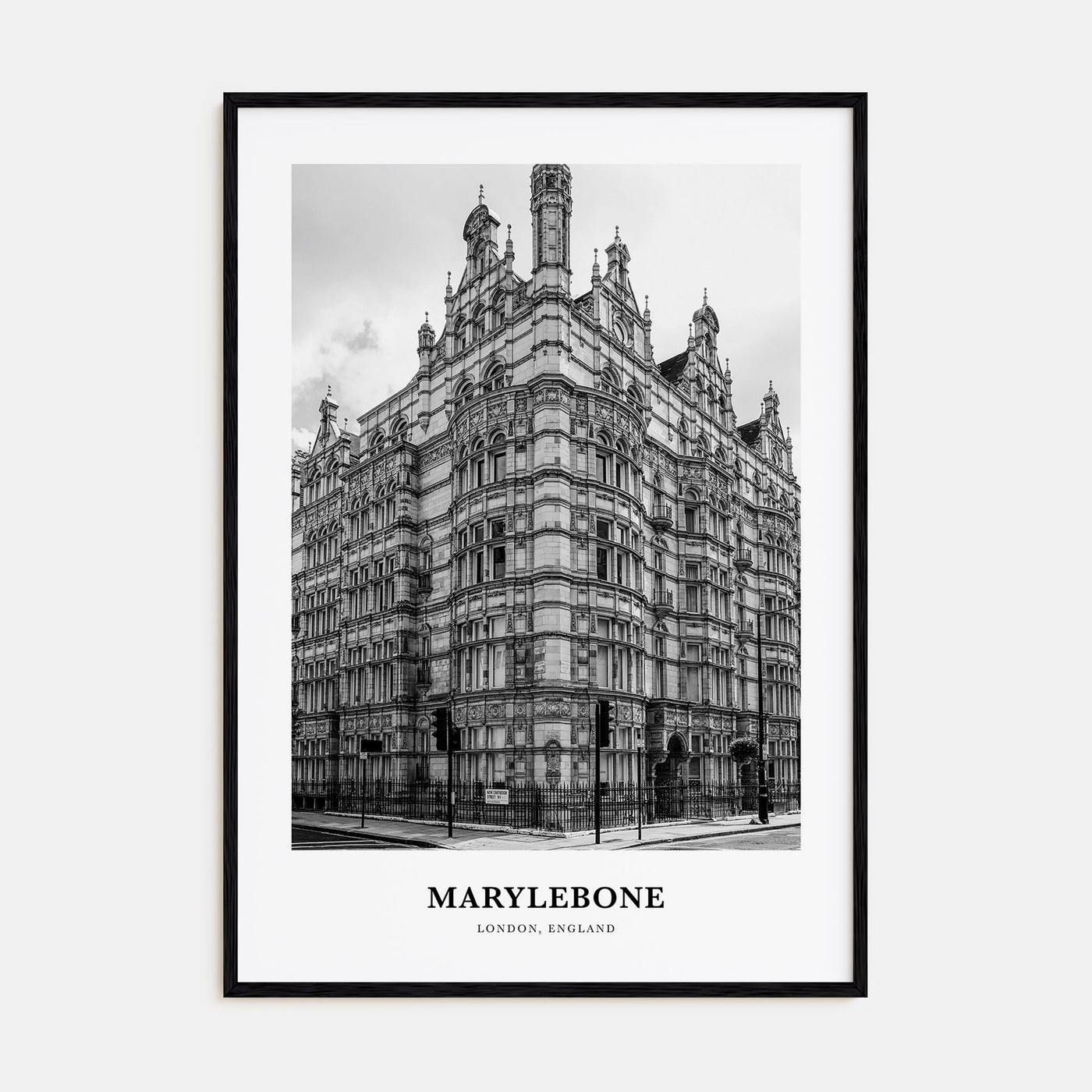 Marylebone Portrait B&W Poster