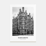 Marylebone Portrait B&W Poster