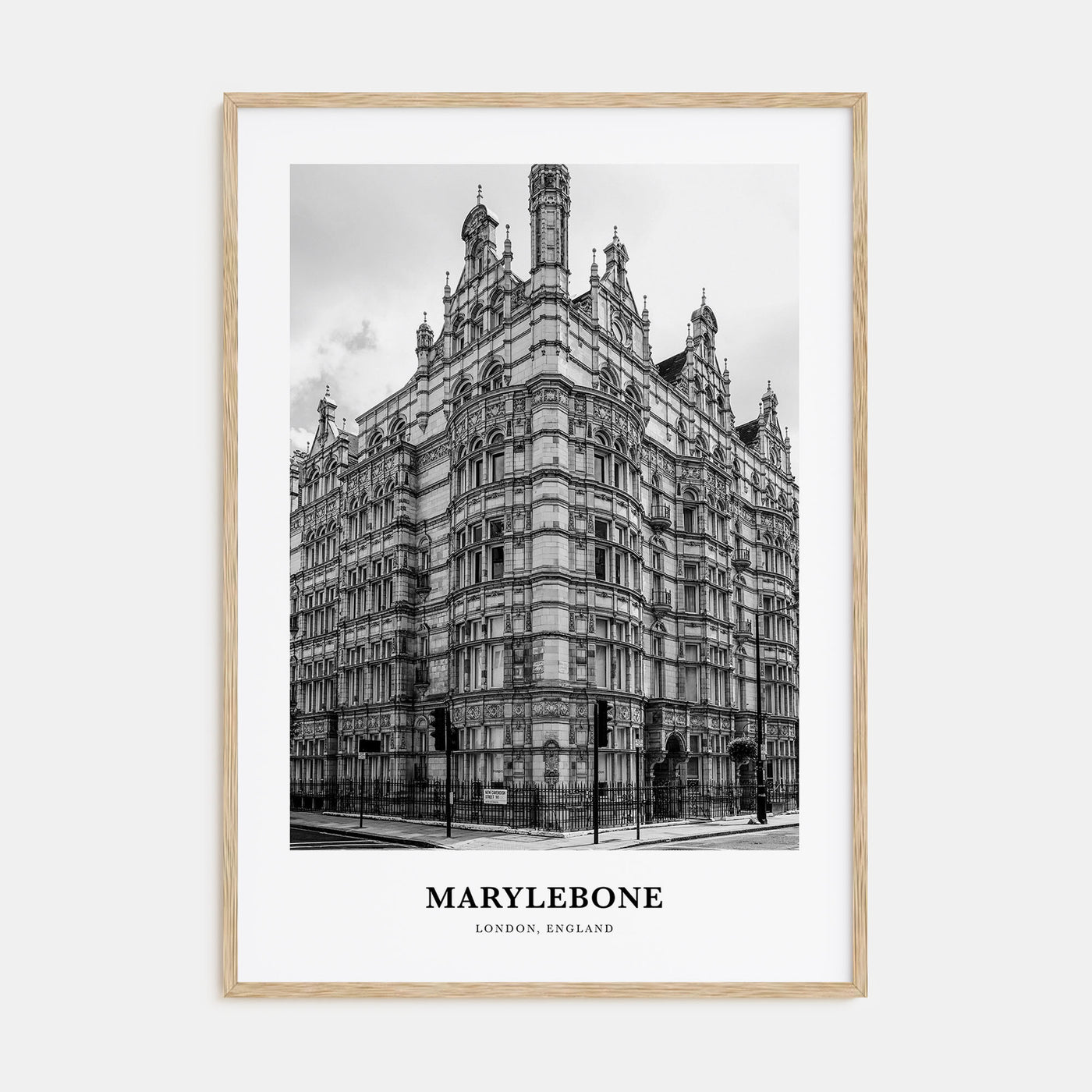Marylebone Portrait B&W Poster
