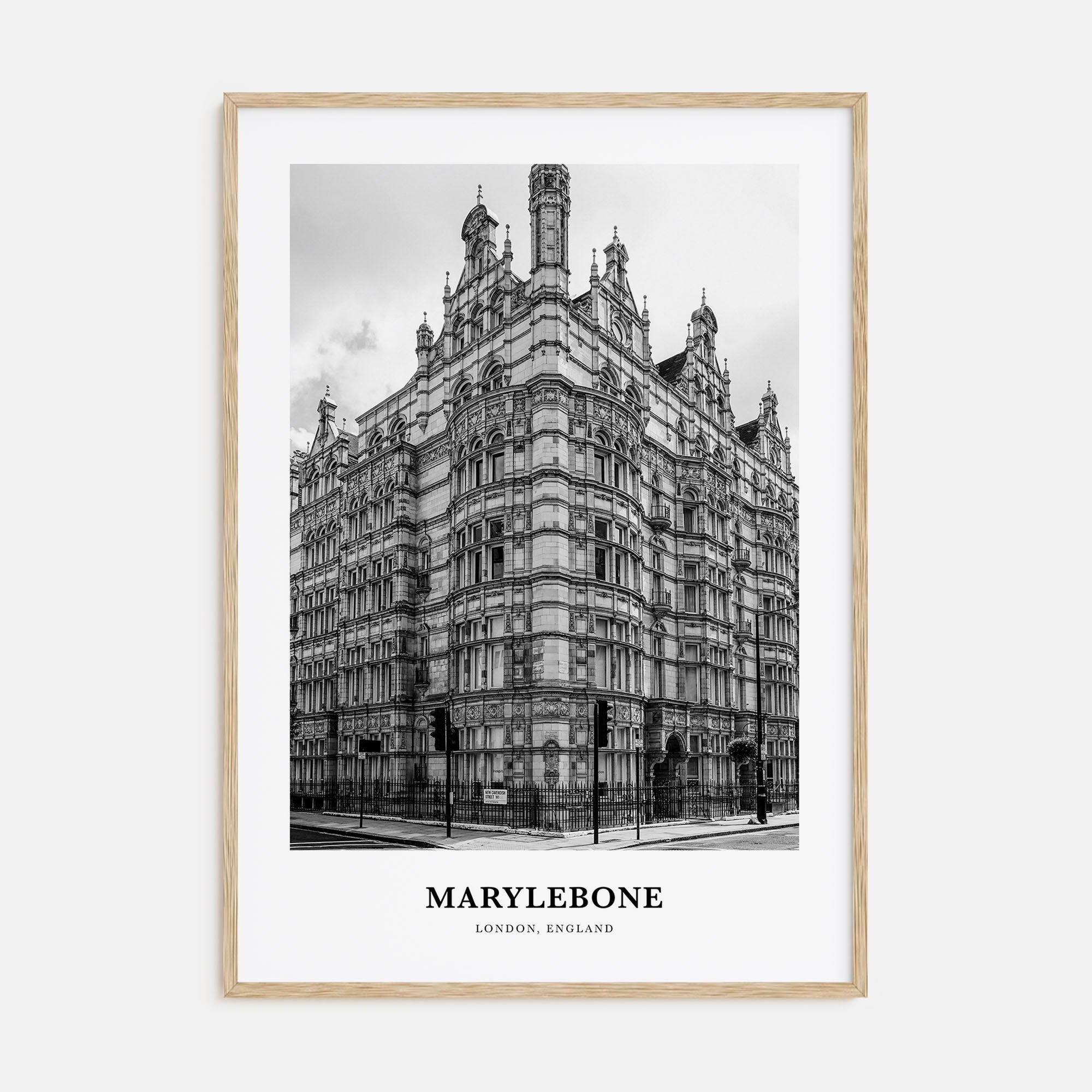 Marylebone Portrait B&W Poster