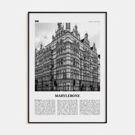 Marylebone Travel B&W Poster