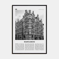 Marylebone Travel B&W Poster