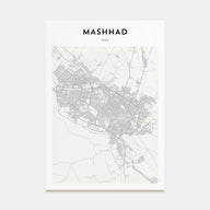 Mashhad Map Portrait Poster