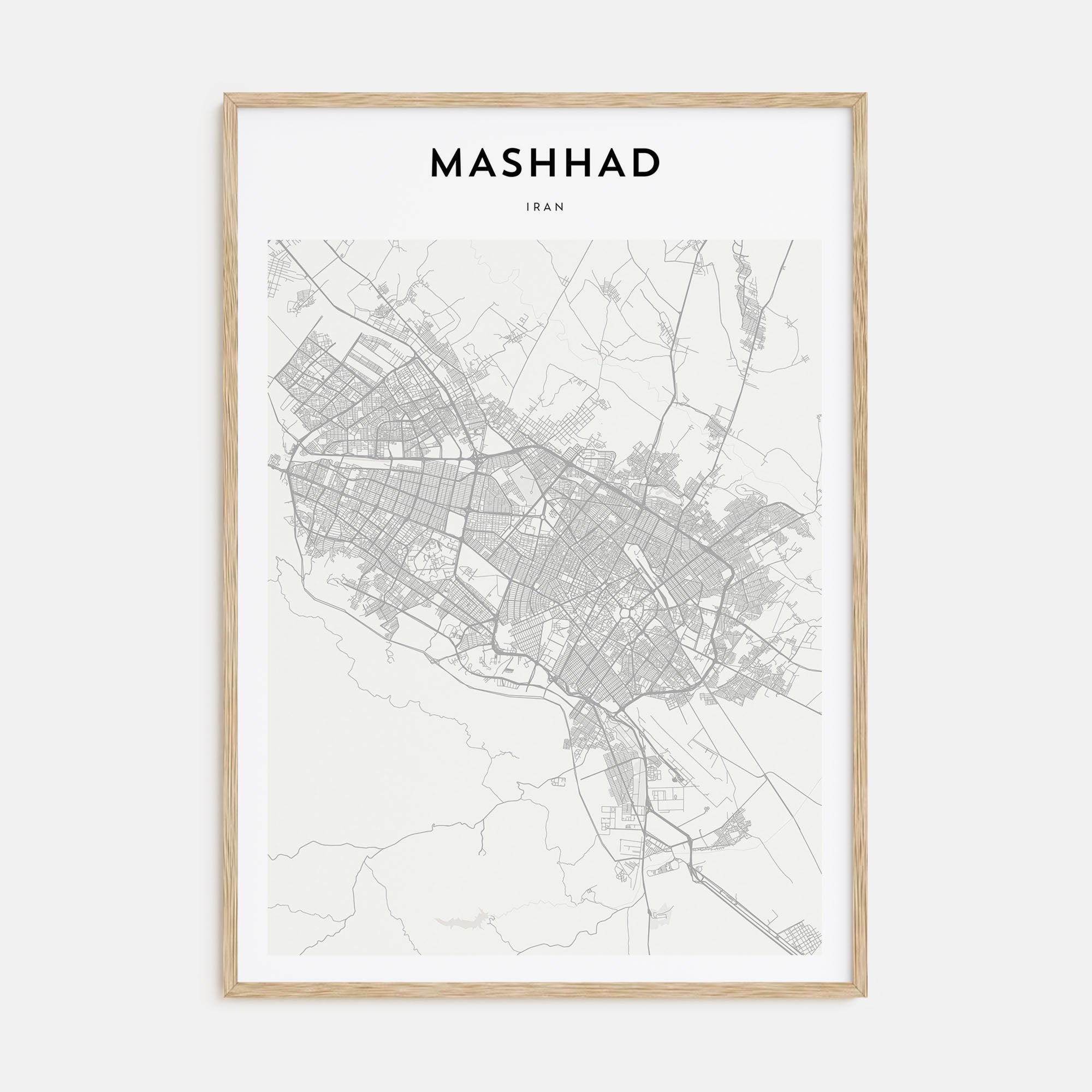 Mashhad Map Portrait Poster