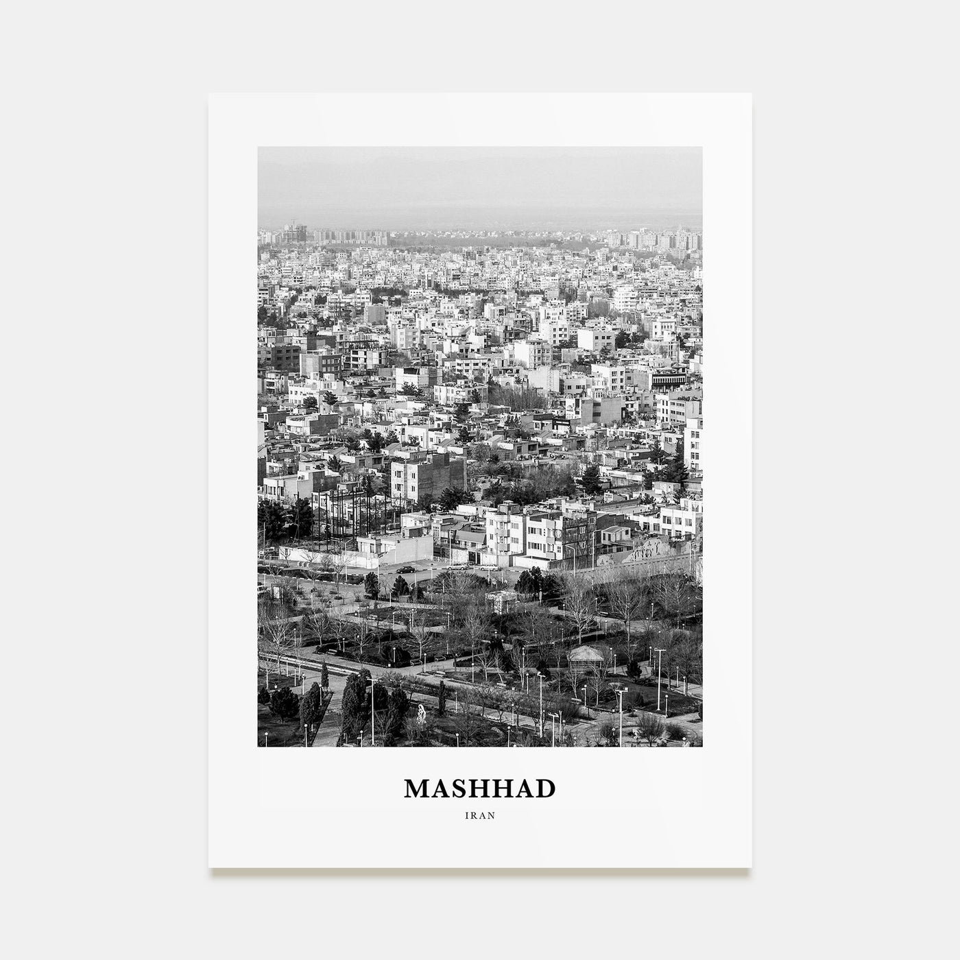 Mashhad Portrait B&W Poster
