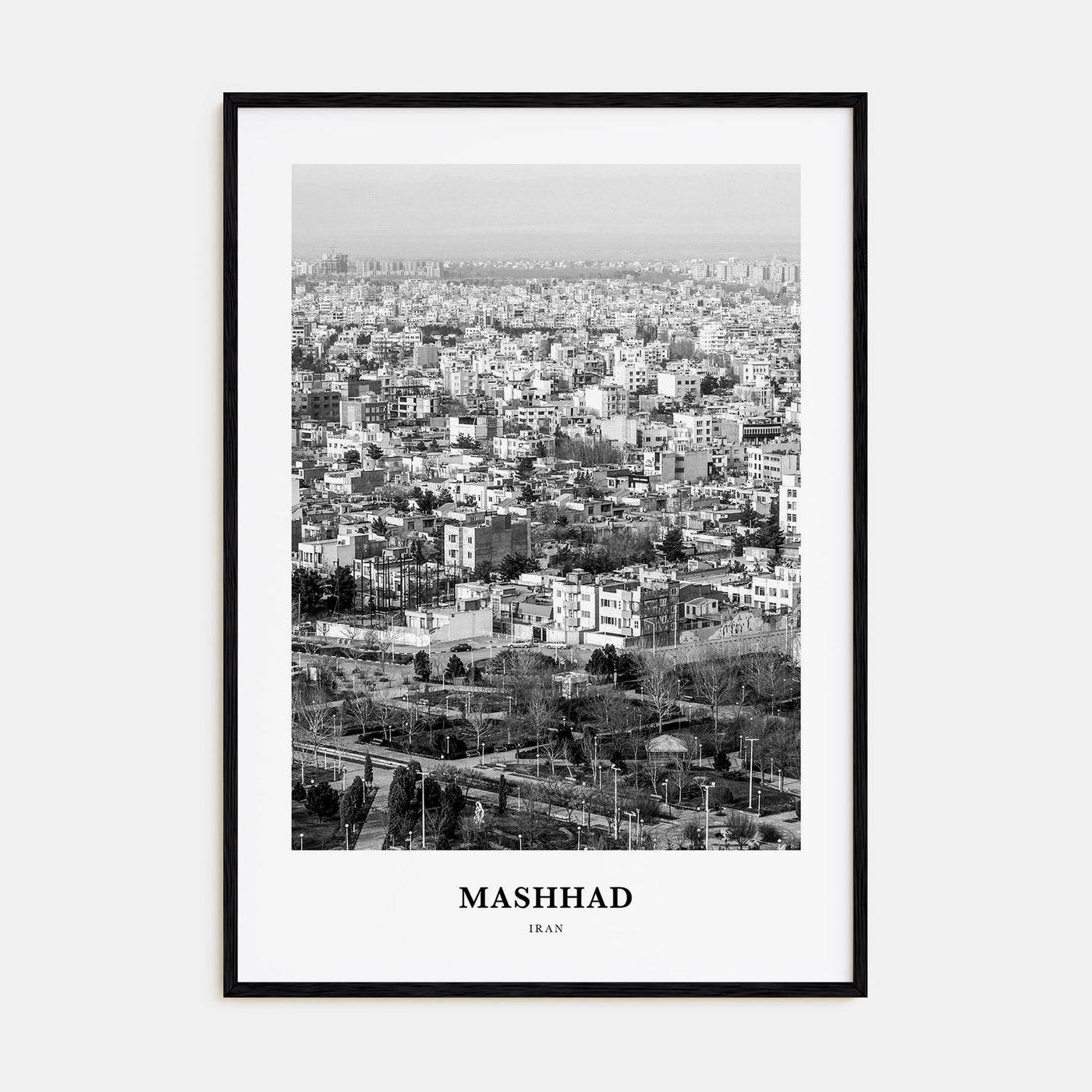 Mashhad Portrait B&W Poster