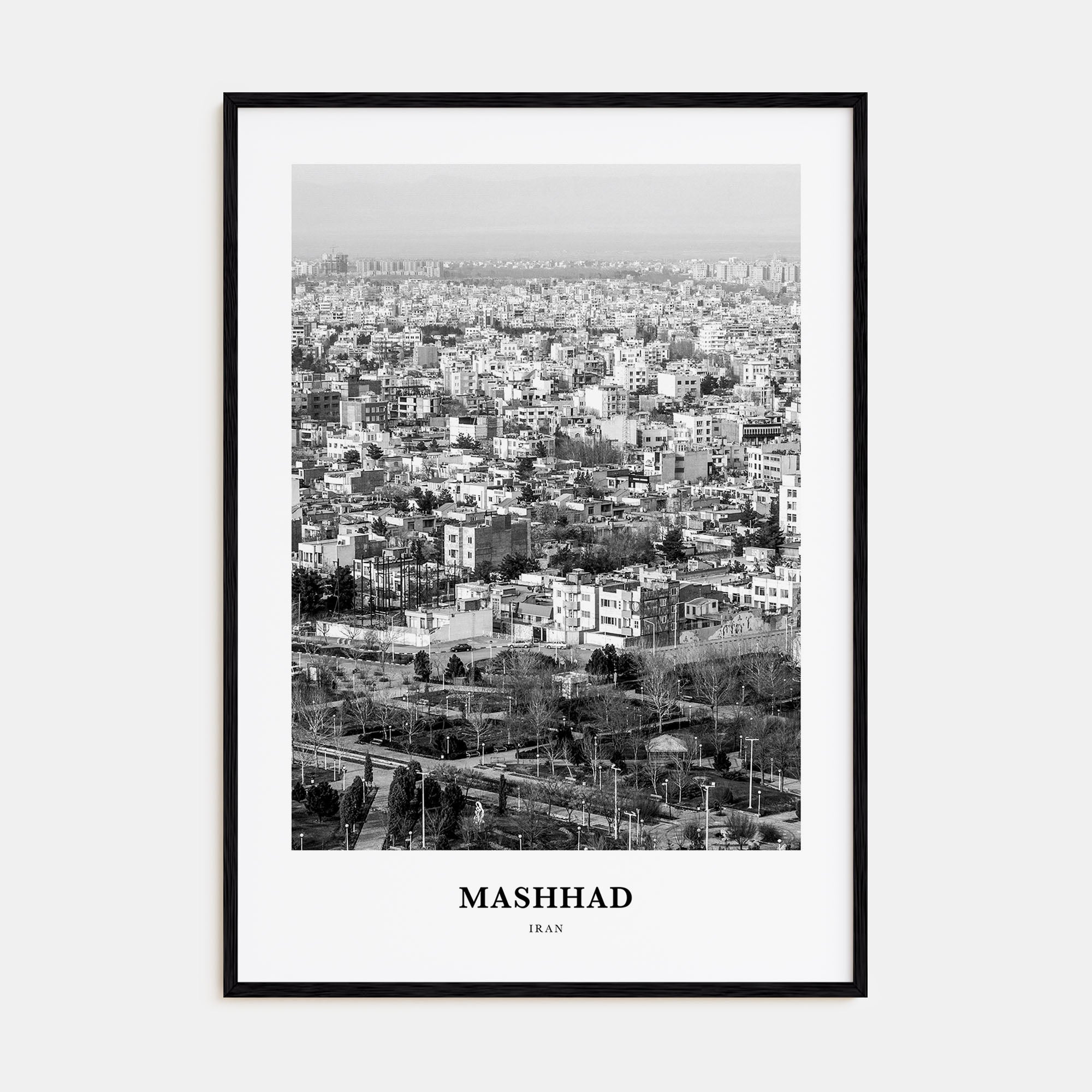 Mashhad Portrait B&W Poster