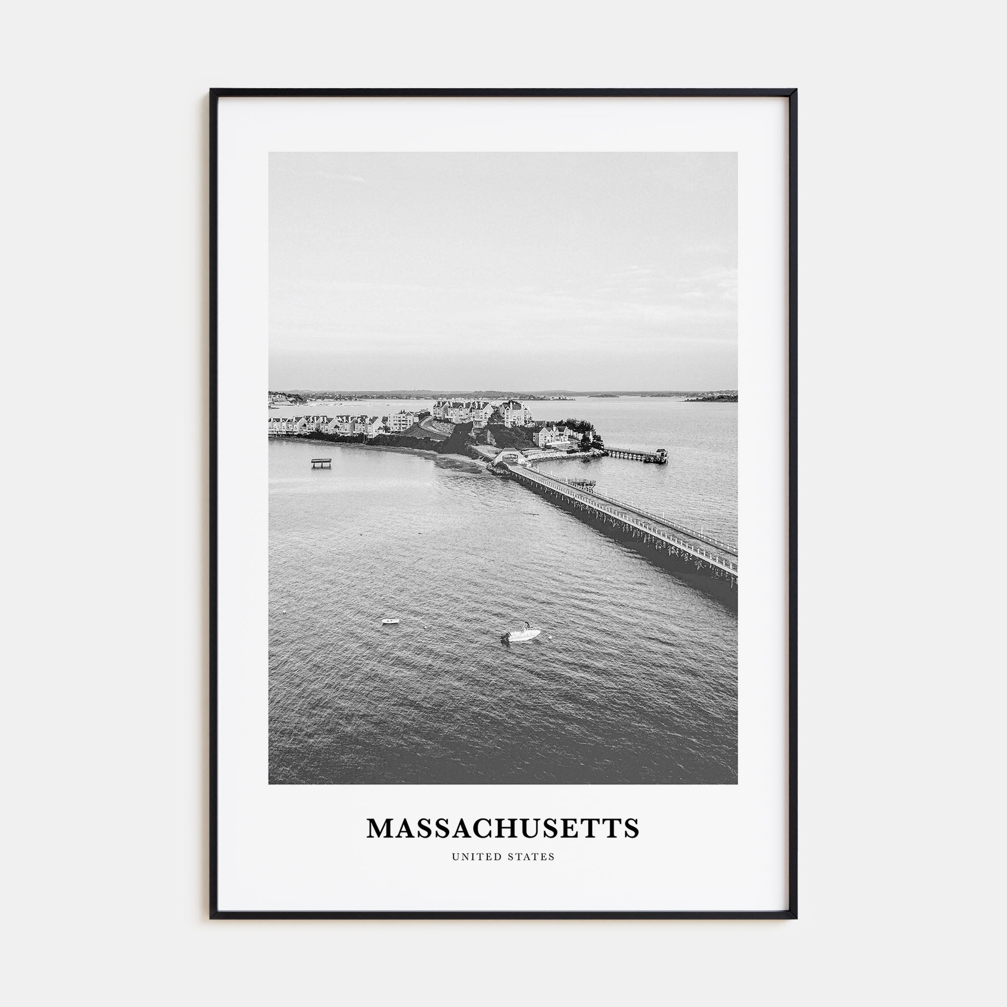 Massachusetts Portrait B&W No 2 Poster
