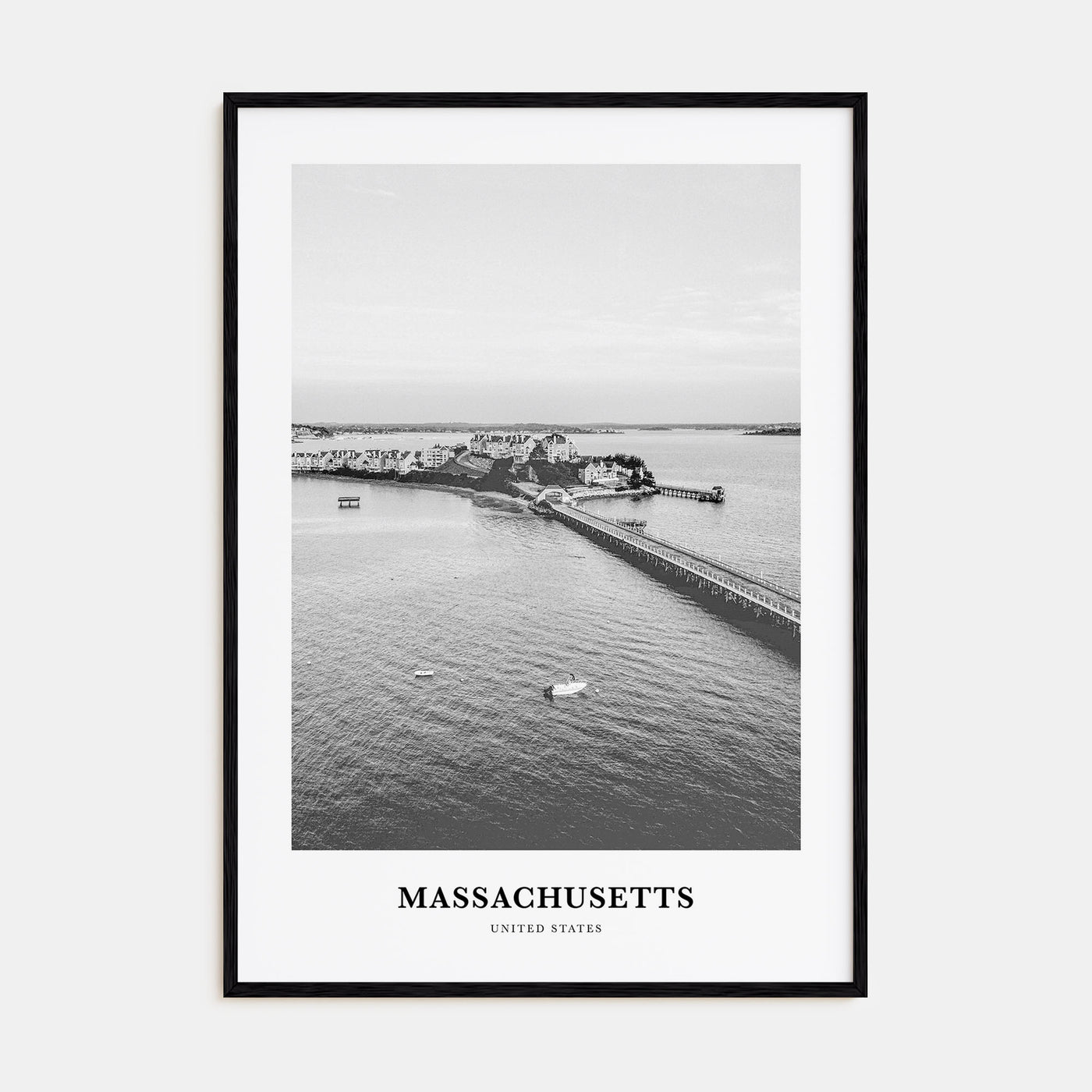 Massachusetts Portrait B&W No 2 Poster