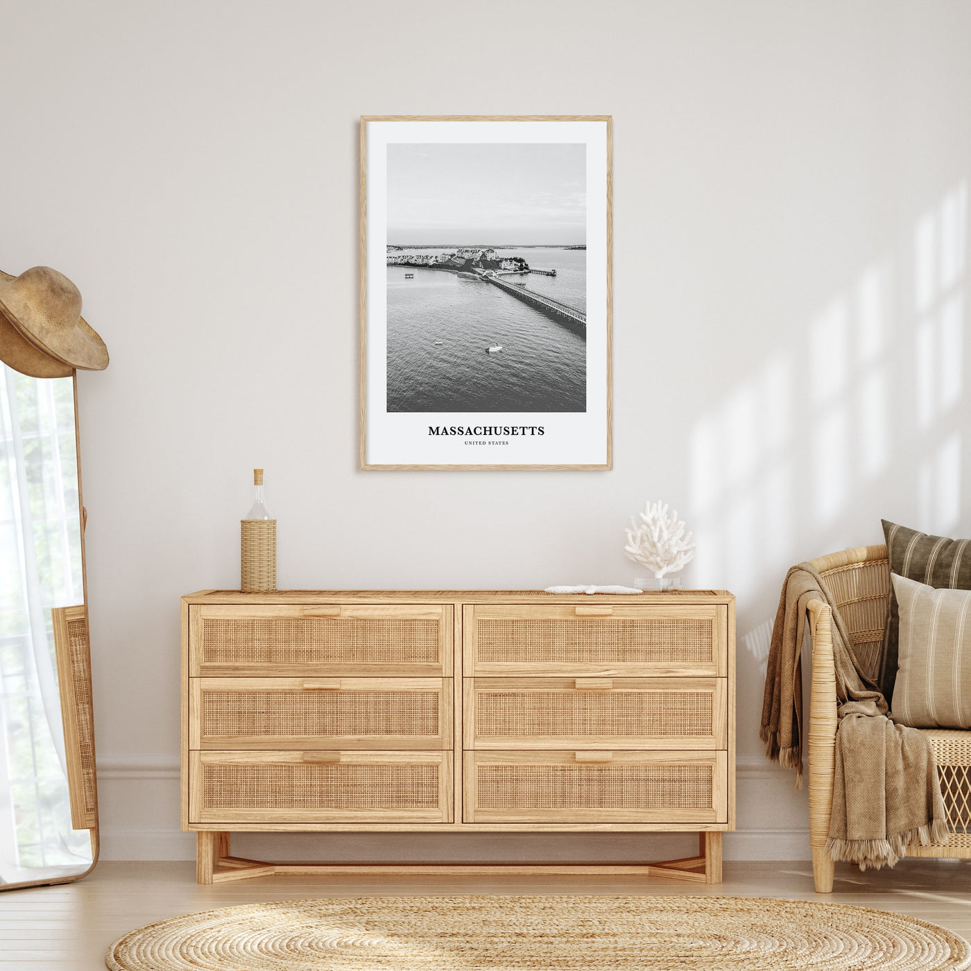 Massachusetts Portrait B&W No 2 Poster